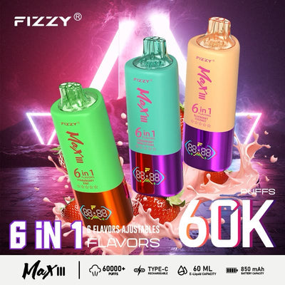 【人気モデル】　Fizzy Max III 60000Puffs