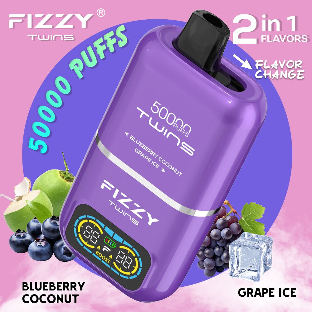 【Fizzyシリーズ代表作】Fizzy Twins 50K｜2フレーバー切替 ニコパフ N5%