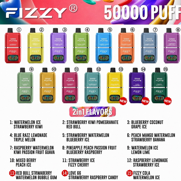 【Fizzyシリーズ代表作】Fizzy Twins 50K｜2フレーバー切替 ニコパフ N5%