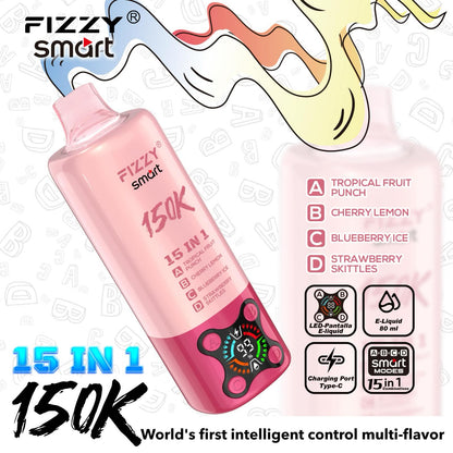 【人気No.1】フィジースマート 150K｜15IN1 フレーバー搭載 ニコパフ N5%